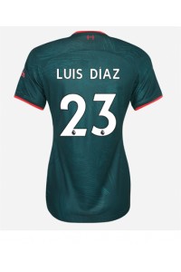 Liverpool Luis Diaz #23 Voetbaltruitje 3e tenue Dames 2022-23 Korte Mouw